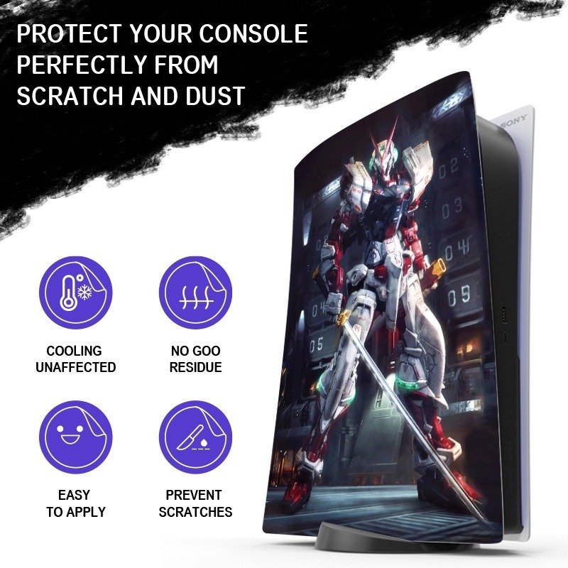 Decal Skins สําหรับ PS5 Slim, น่ารักอะนิเมะเกม Protector Wrap ชุดป้องกัน Faceplate สติกเกอร์สําหรับ Playstation 5 Slim คอนโซลและคอนโทรลเลอร์ Digital Edition / Disk CD รุ่น