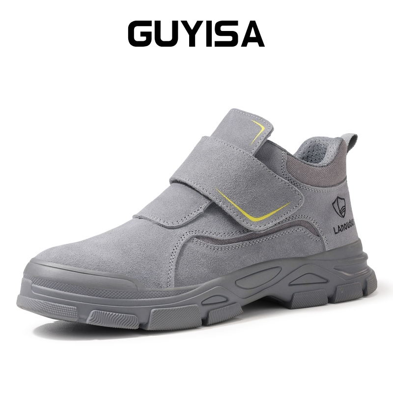 Guyisa รองเท้าช่างเชื่อม รองเท้าเซฟตี้ ป้องกันน้ําร้อนลวก ทนไฟ ทนต่อการสึกหรอ สีเทา 37-45 D229
