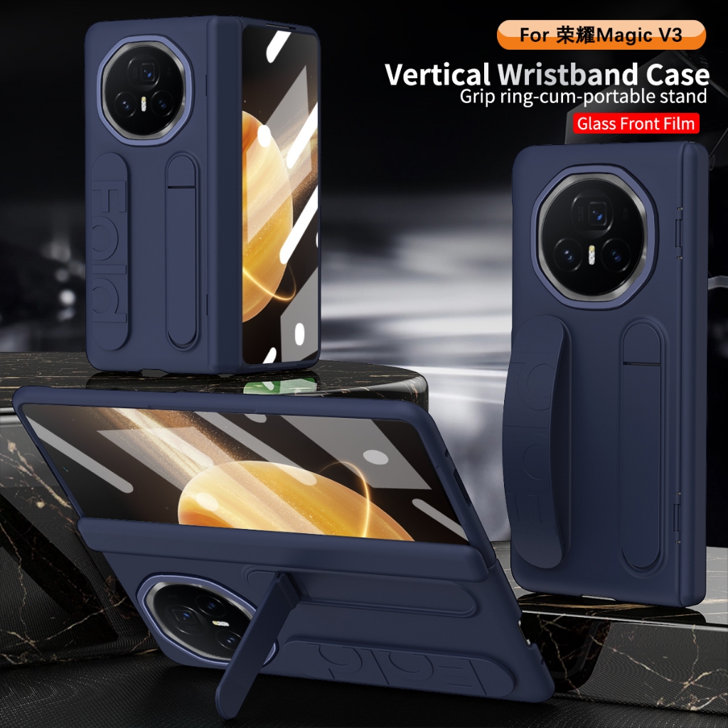 สายรัดข้อมือสําหรับ Honor Magic V3 กรณีกรอบกระจกนิรภัยวงเล็บบานพับฝาครอบป้องกัน