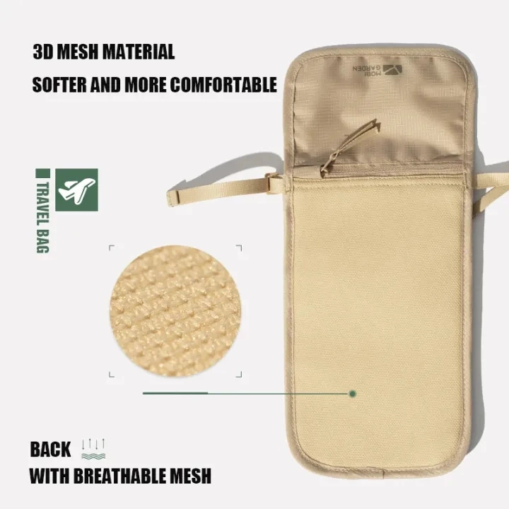 สีใหม่ MOBI GARDEB Outdoor Travel Mens and Womens Leisure Close fit ID Bag สามารถ Crossed Antift Bag กระเป๋าสตางค์น้ําหนักเบาอเนกประสงค์