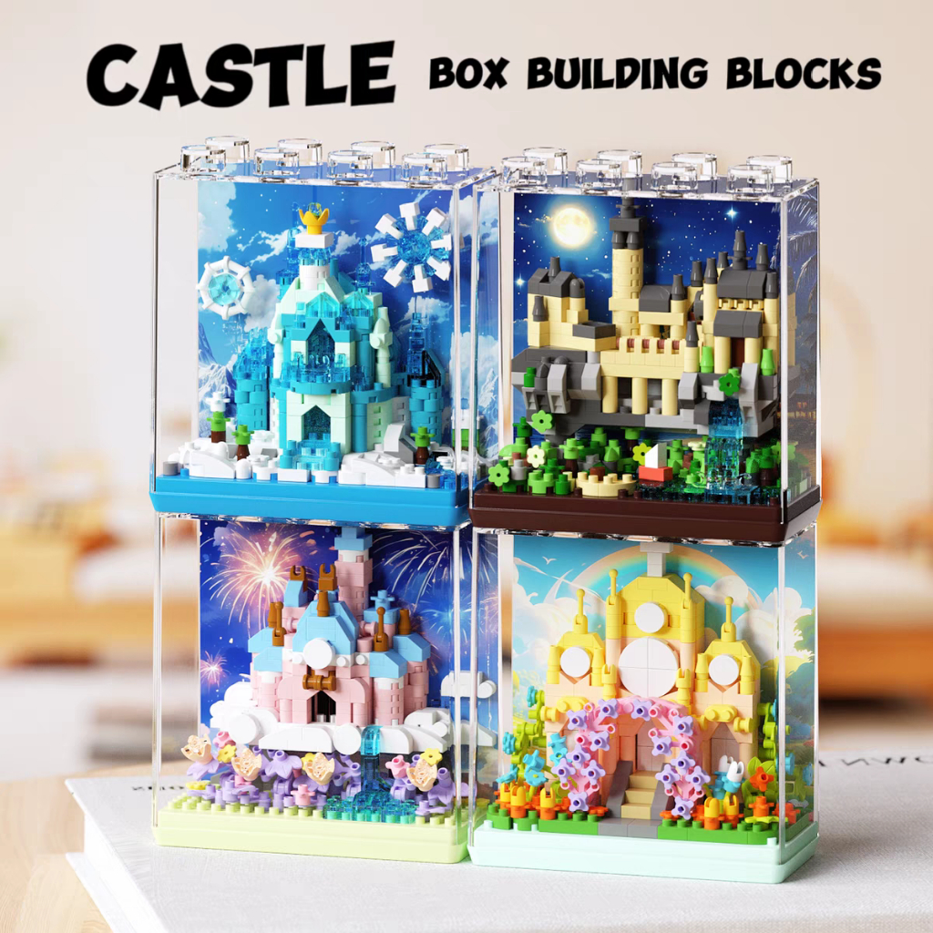 Magic Castle Fairy Tale Building Block อิฐของเล่นประกอบอนุภาคเด็ก Development การศึกษาคอลเลกชันของเล่นปริศนาเด็กชายและเด็กหญิงของขวัญวันเกิดของเล่นเด็ก