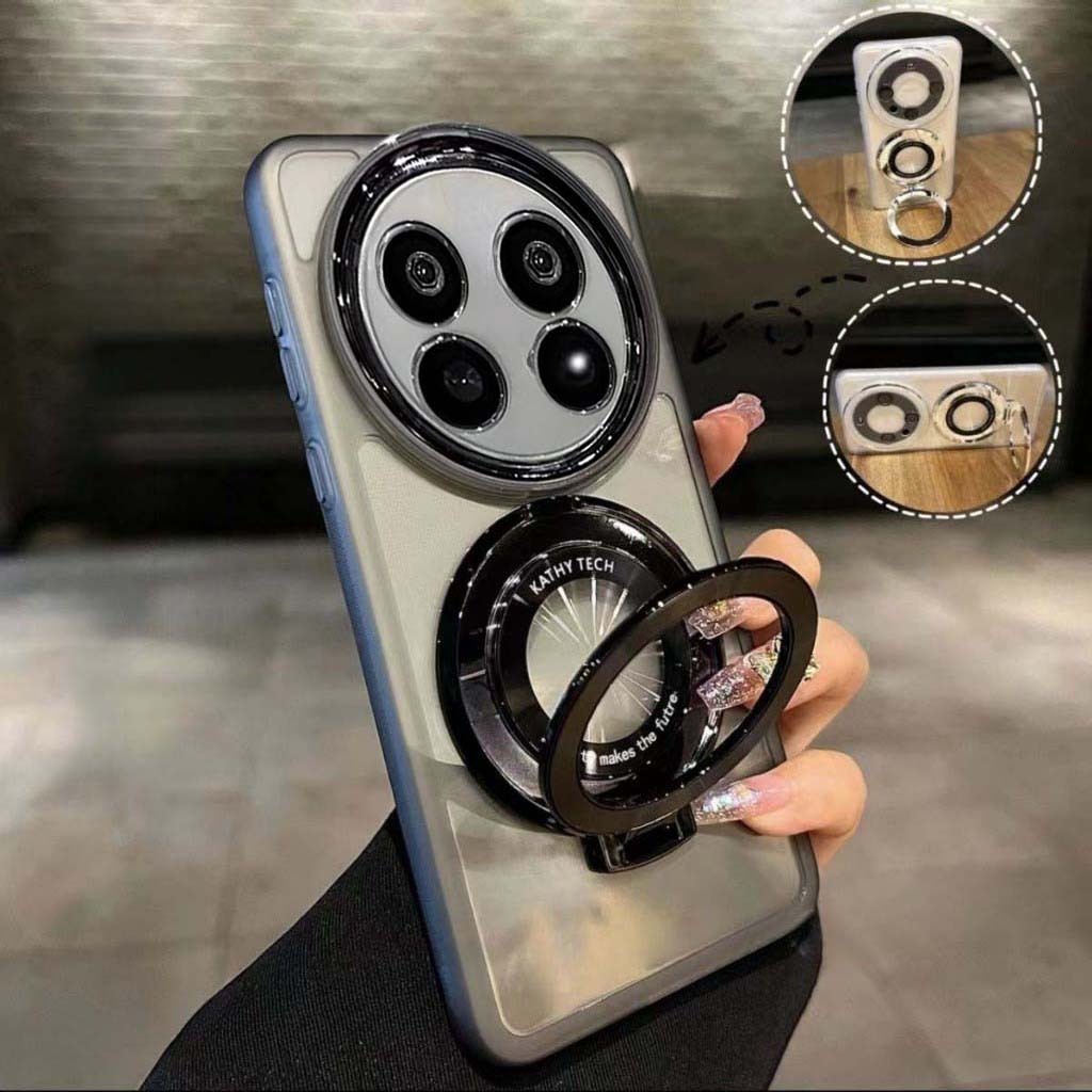 เคส Realme 13 12 11 Pro Pro+ 5G 13Pro+ 12+ 12Pro+ 12 Pro Plus 12X 11x เคสโทรศัพท์มือถือ ป้องกันกล้อง พร้อมที่ตั้งวางแม่เหล็ก หรูหรา สําหรับ