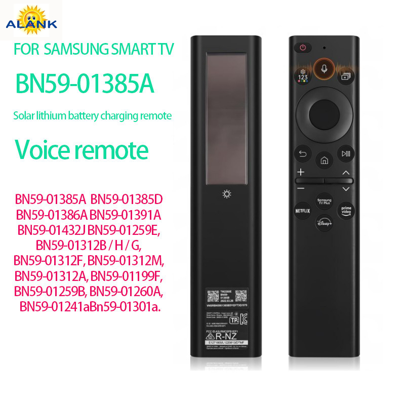 ของแท้ รีโมทสากล รีโมททีวี Samsung Smart 4K 8K UHD TV รีโมท Remote สั่งงานด้วยเสียง พอร์ตชาร์จ USB, รีโมทคอนโทรลแบตเตอรี่พลังงานแสงอาทิตย์ BN59-01385A BN59-01386A BN59-01391A BN59-01432J BN59-01385B BN59-01312B/H/G, BN59-01312F,BN59-01312M
