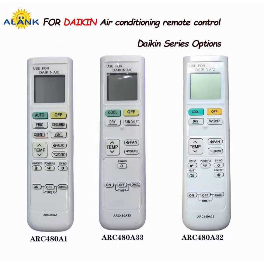 remote รีโมทแอร์ DAIKIN รีโมท  Series ประเภทสากล (เหมาะสำหรับ แยกแอร์ ) ARC480A33 ARC480A32 ARC480A1