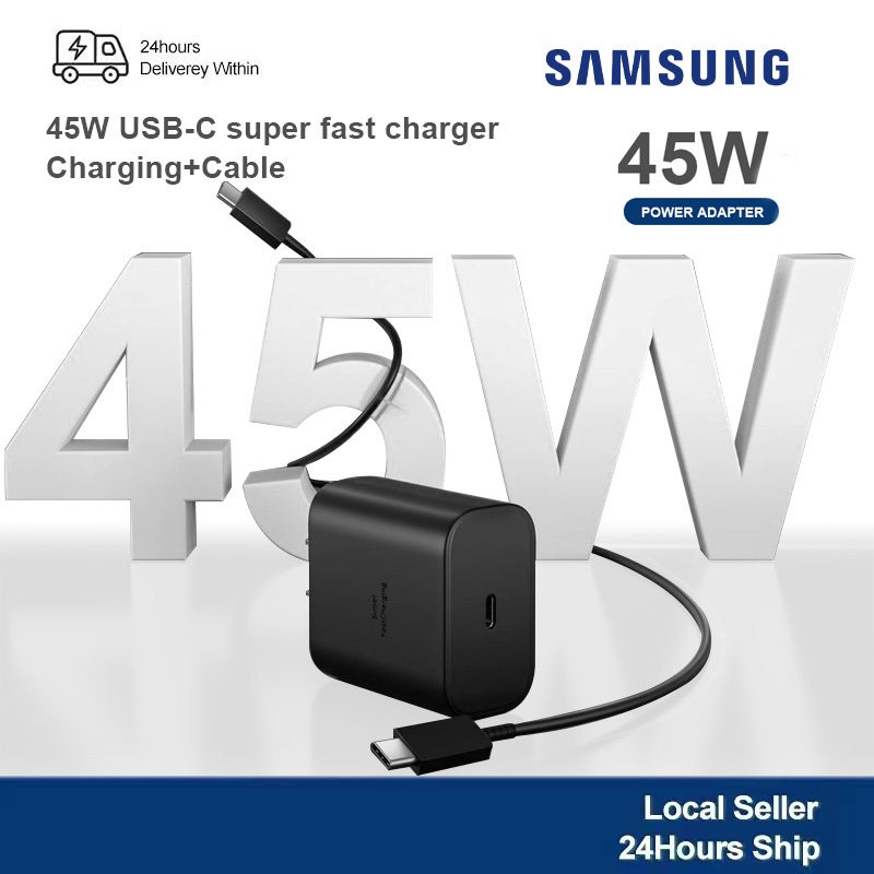 คุณได้รับ ของขวัญ 1 ชิ้น，สายซิลิโคนสำหรับมัดรวมสายชาร์จ，ชุดชาร์จ45W/25W หัวชาร์จเร็วซัมซุงของ ชาร์จเร็วสุด รองรับรุ่น A53 S21 S22 S23 A70 A72 A73