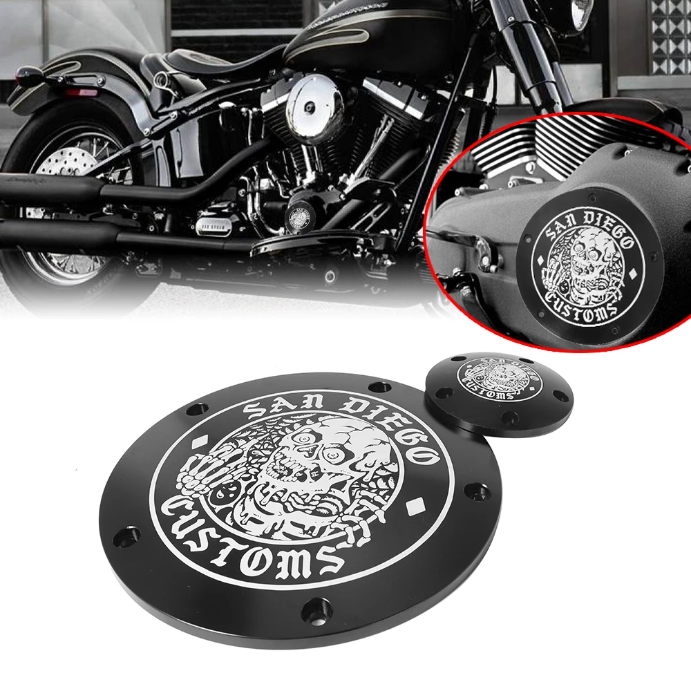 รถจักรยานยนต์derbyจับเวลาเครื่องยนต์คลัทช์สําหรับharley Touring Road King Dyna Fat Bob Softail Electra Glide Protector Guard