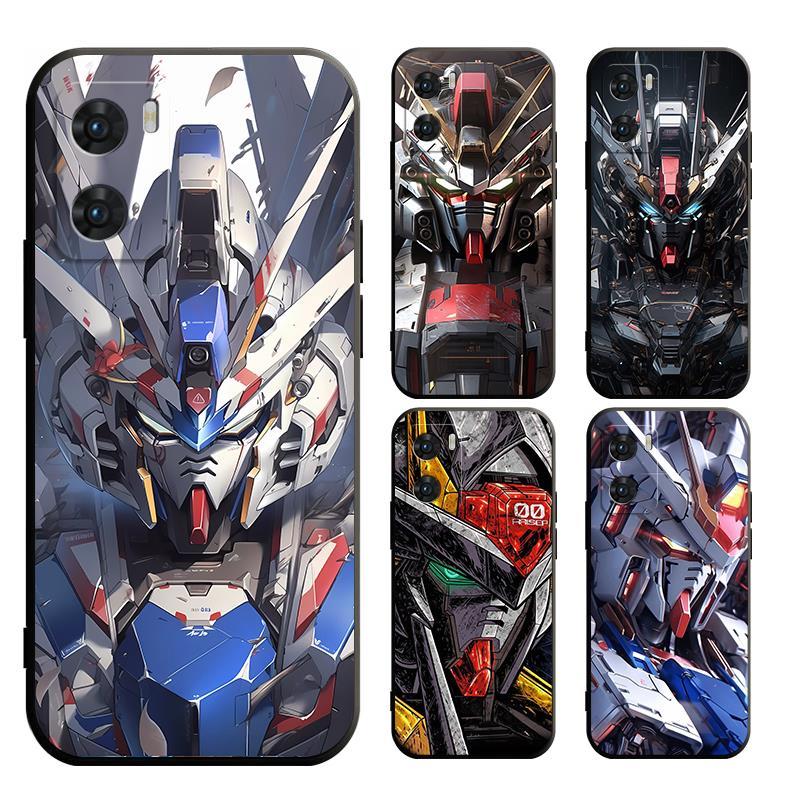 เคสสําหรับ OPPO RENO 4 5 6 7 8 5Z 6Z 7Z 8Z PRO PLUS GUNDAM Matte ตรงกรณีสีดํานุ่ม