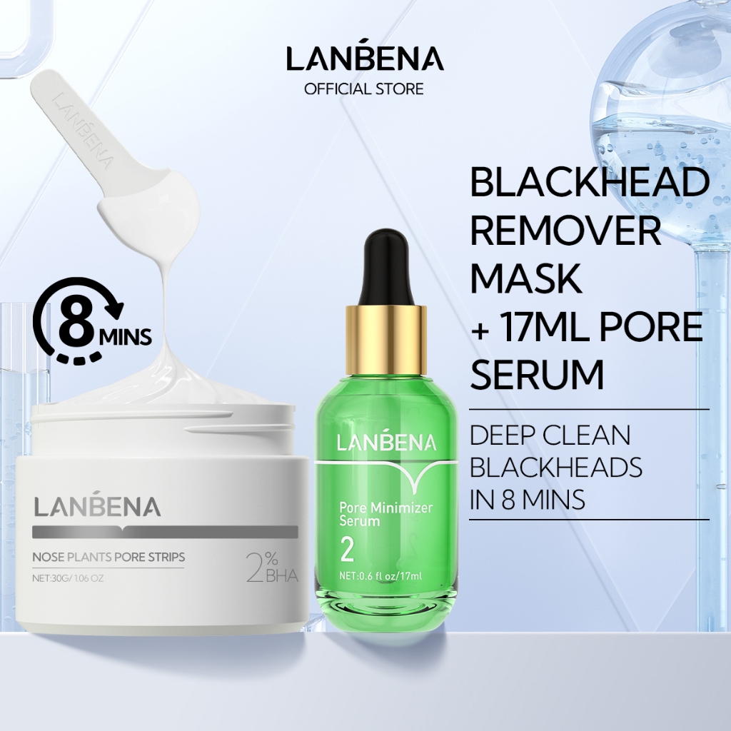 【รวมกระดาษ】LANBENA มาส์กโคลนกำจัดสิวหัวดำ ทำความสะอาดผิวหน้า ลบสิวหัวดำ ทำความสะอาดรูขุมขนด้วยเอสเซนส์กระชับรูขุมขน 30กรัม