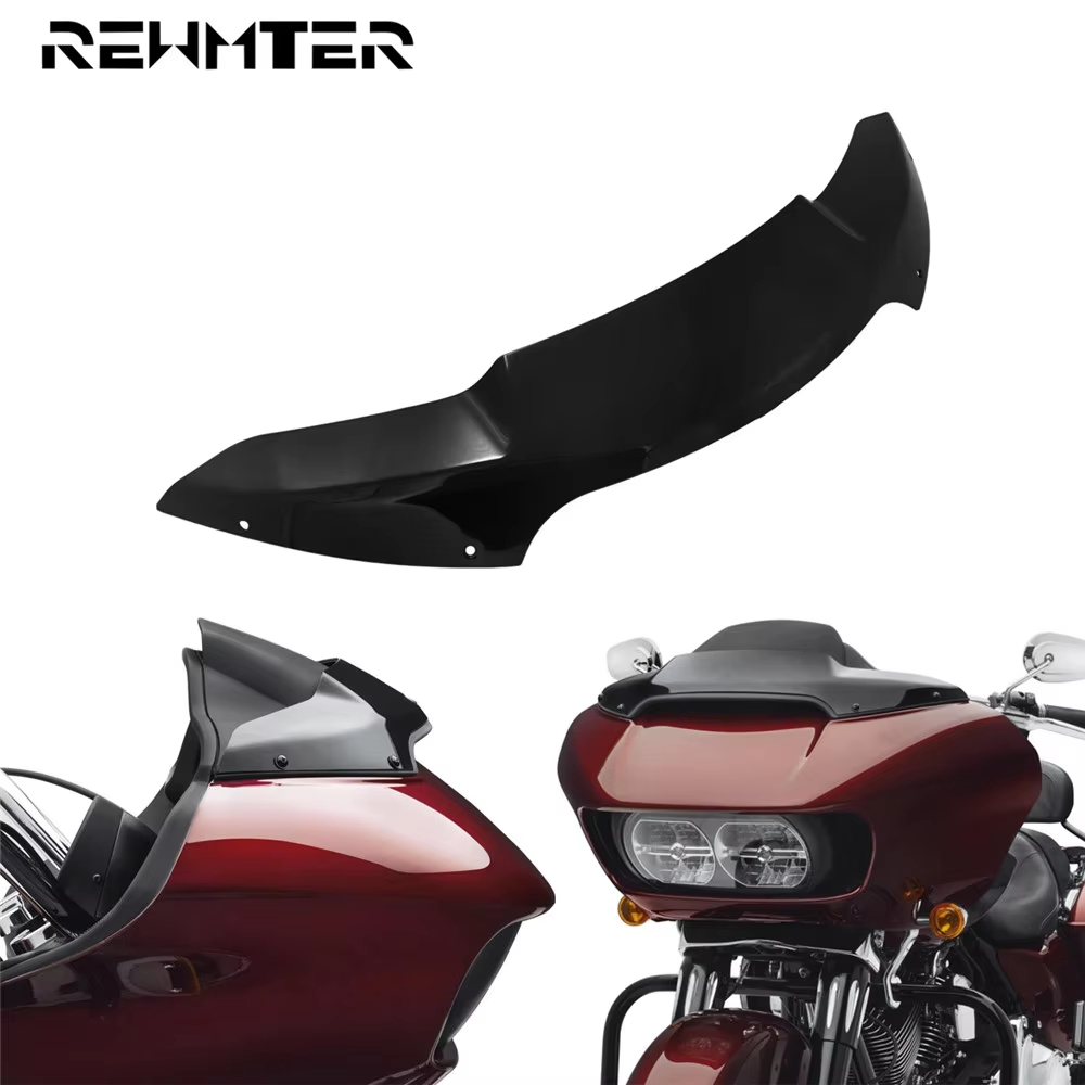 รถจักรยานยนต์ 4 "กระจก Fairing Wind Deflector กระจก ABS สําหรับ Harley สําหรับ Touring 2014-2021