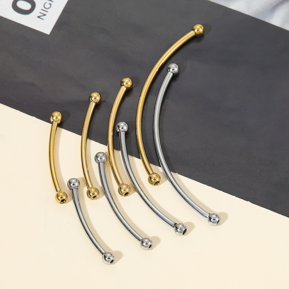 St. kunkka 5 ชิ้นจี้ข้อศอกสแตนเลสคุณภาพสูง Perforated รอบข้อศอกแฟชั่น Charm สําหรับ DIY สร้อยข้อมือสร้อยคอทํา
