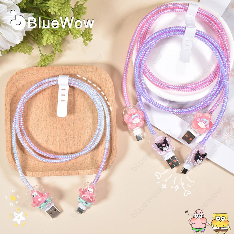 สําหรับ Androidbluewow Charger Protector ฝาครอบซิลิโคนอุปกรณ์เสริมประเภท C/USB ปลั๊กชาร์จสายเคเบิล Protector