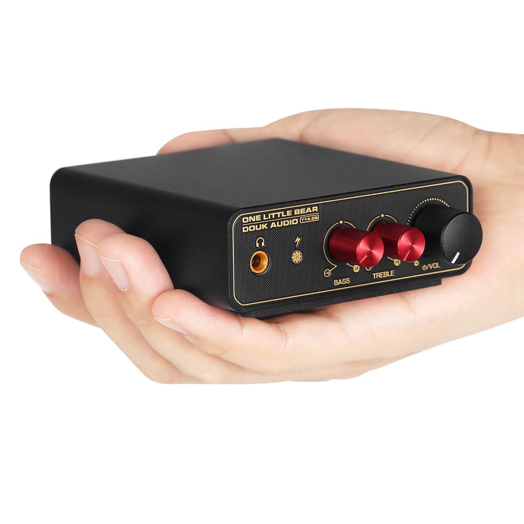 ใหม่ Douk Audio T14-EQ สเตอริโอ RIAA MM/MC Phono Stage Preamp Home Turntables Preamplifier พร้อม 3.5 มม.หูฟัง Amp