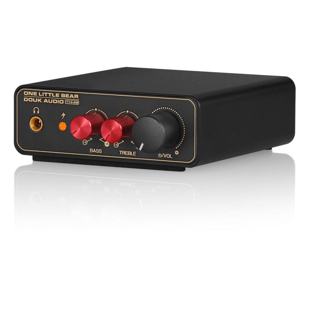 ใหม่ Douk Audio T14-EQ สเตอริโอ RIAA MM/MC Phono Stage Preamp Home Turntables Preamplifier พร้อม 3.5 มม.หูฟัง Amp