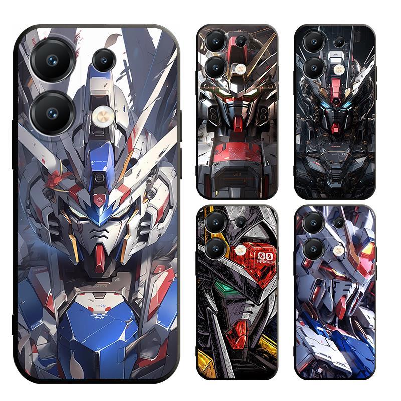 สําหรับ xiaomi POCO X6 F5 M5s X5 F4 C65 GT PRO 5G GUNDAM Matte ตรงกรณีสีดํานุ่ม