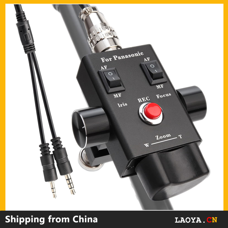Panasonic Camcorder Zoom Controller Remote Control Zoom Iris, and Focus Control + 2.5mm and 3.5mm Jack Cable for Panasonic HC-X1 HC-PV100 AG-UX90 AG-UX180 HC-X1000 AG-AC30 AG-AC90 AU-EVA1 รีโมทคอนโทรลซูม Iris, และการควบคุมโฟกัส + 2.5 มม.และ 3.5 มม.สําหรับ