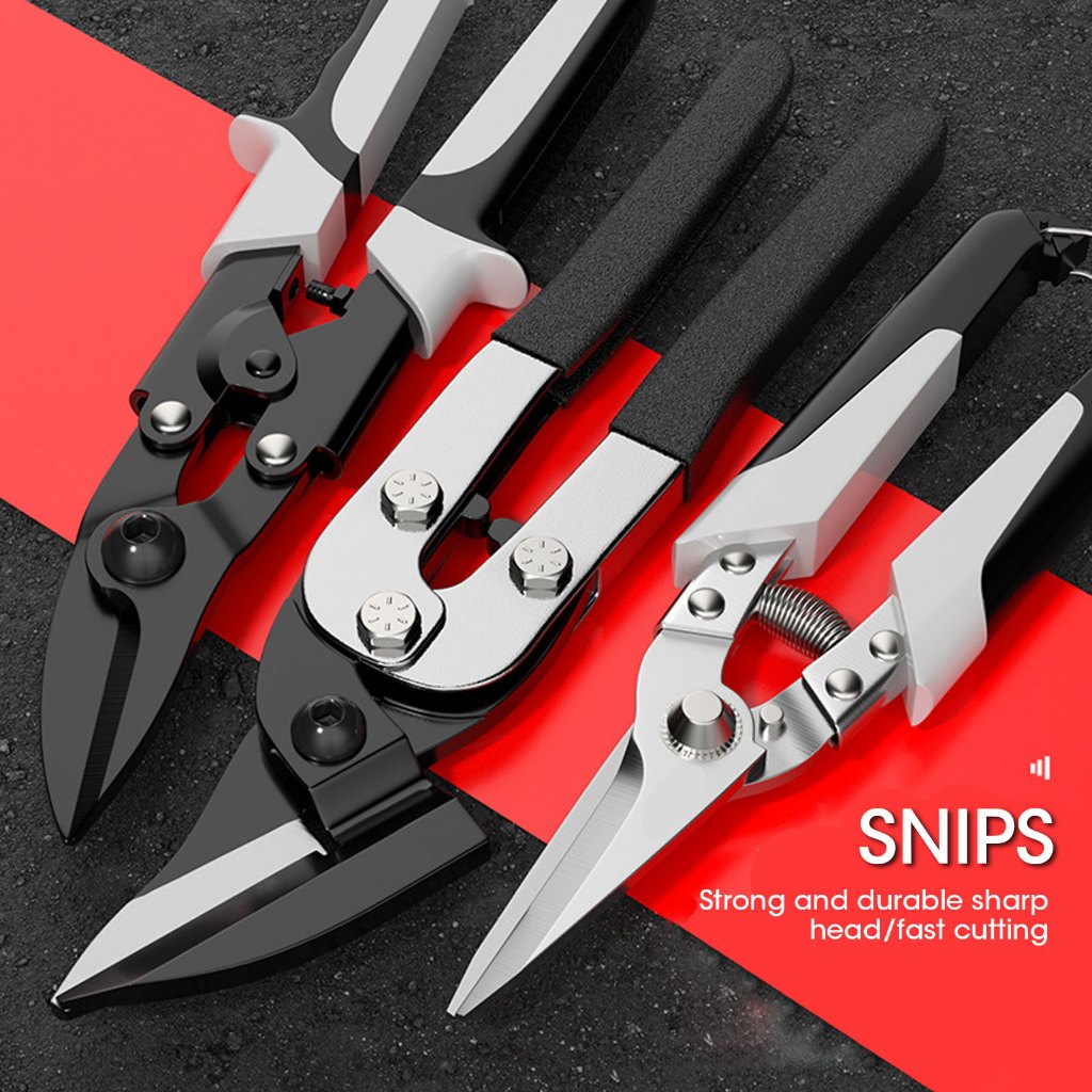 กรรไกรอุตสาหกรรมมืออาชีพ: กรรไกรสแตนเลสดีบุก Snips สําหรับแผ่นโลหะและตัดท่อพีวีซี
