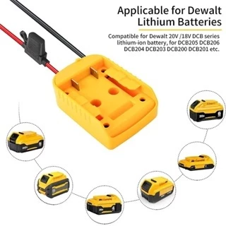 อะแดปเตอร์ล้อพลังงานสําหรับ Dewalt/Milwaukee 18V 20V แบตเตอรี่ลิเธียมชุดแปลงแบตเตอรี่พร้อมสวิตช์ 12AWG ลวด DIY เครื่องมือ