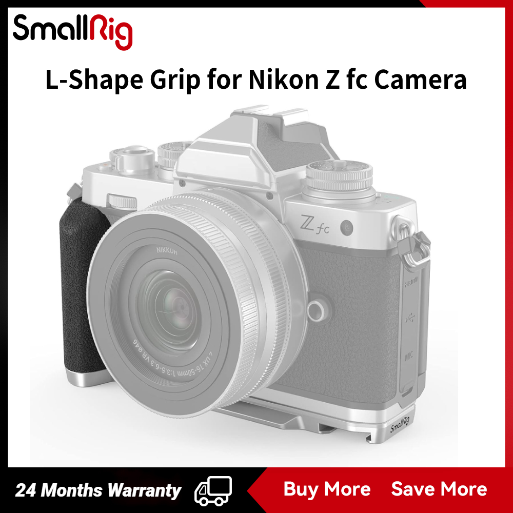 SmallRig ด้ามจับกล้อง Nikon Z Fc ย้อนยุค ด้ามจับรูปตัว L รองรับขาตั้งกล้อง Manfrotto แบบฐานปลดเร็ว และช่วยให้ติดได้
