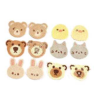10pcs 3-4.1cm หมีน่ารัก/แมว/กระต่าย Embroideried แพทช์สําหรับ DIY เสื้อผ้าเด็กกระเป๋าอุปกรณ์เย็บผ้าเสื้อผ้า Appliques CP4137