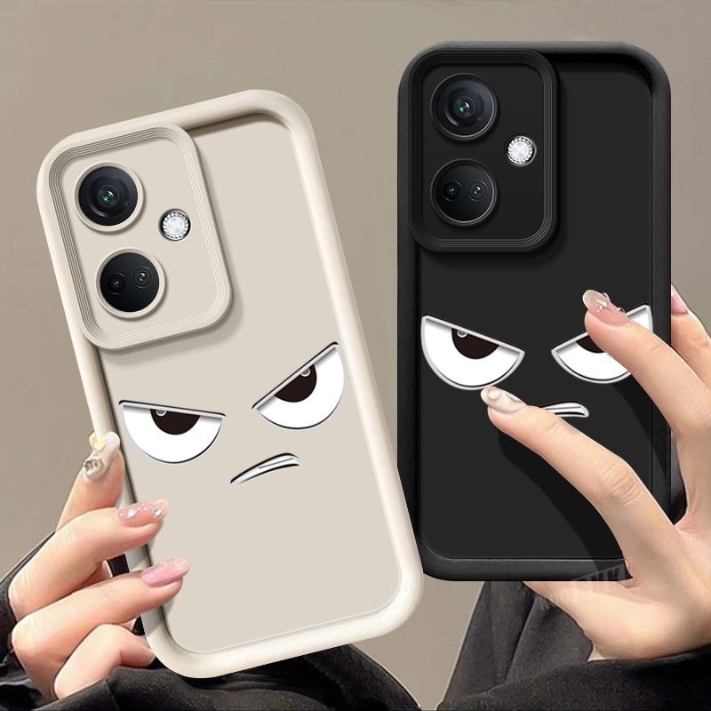 นุ่มสําหรับ OPPO A3X A3 Pro A40 A80 K12X Angry Emoticons รูปแบบซิลิโคนปลอกโทรศัพท์ฝาครอบป้องกัน