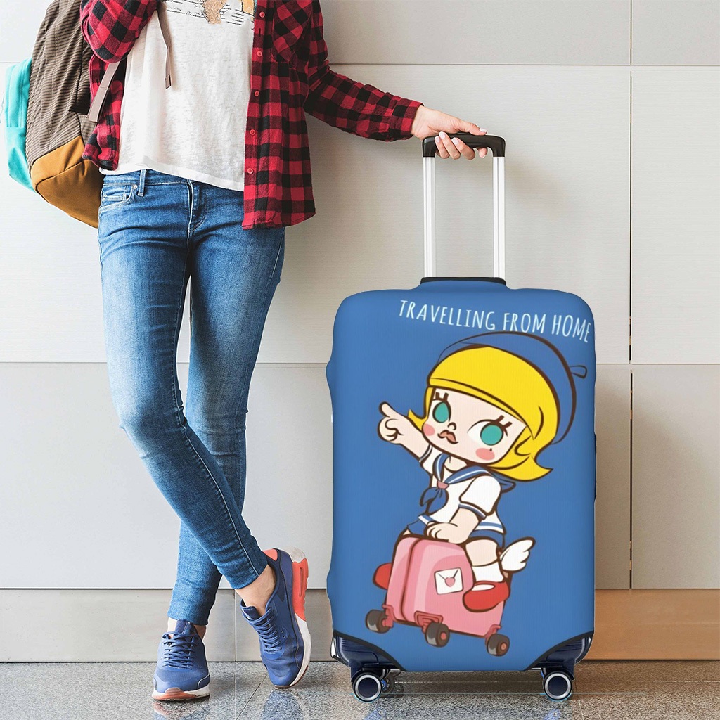 ผ้าคลุมกระเป๋าเดินทาง ผ้าสแปนเด็กซ์ แบบยืดหยุ่น ยืดหยุ่น MOLLY Travel Luggage Cover 18-32 นิ้ว PMA146