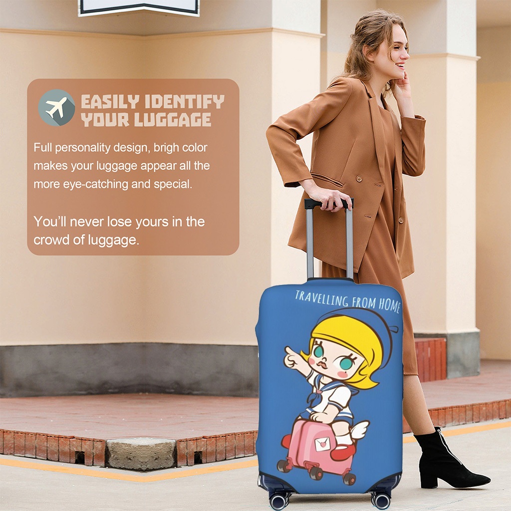 ผ้าคลุมกระเป๋าเดินทาง ผ้าสแปนเด็กซ์ แบบยืดหยุ่น ยืดหยุ่น MOLLY Travel Luggage Cover 18-32 นิ้ว PMA146