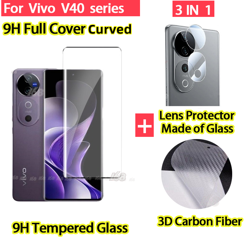ฟิล์มกระจก Vivo V40 V50 V60 V29 V30 V27 5G V30 V25 Pro ฟิล์ม ฟิล์มกล้อง ฟิล์มหลังเคฟล่า ป้องกันหน้าจ