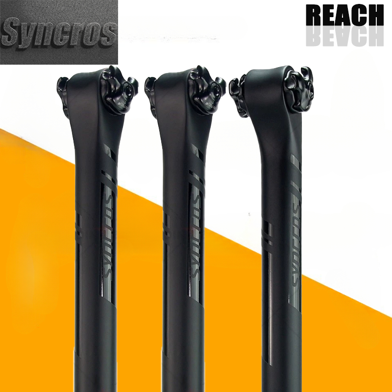 Syncros คาร์บอนไฟเบอร์เต็มที่นั่งครึ่ง matte half gloss จักรยานเสือภูเขา/จักรยานเสือหมอบคาร์บอน seatpost light seatpost 27.2/30.8/31.6 มม.