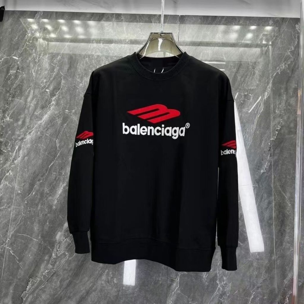 บาเลน1 เสื้อกันหนาวฤดูใบไม้ร่วงหลวมสบายๆทุกการแข่งขันผู้ชายและผู้หญิงสไตล์เดียวกันแท็ก + ป้าย
