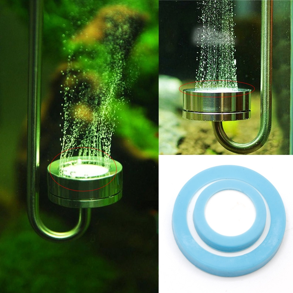 Aquarium Bubbler Air Stone Kit CO2 Diffuser Atomizer เซรามิค Disc Replacement