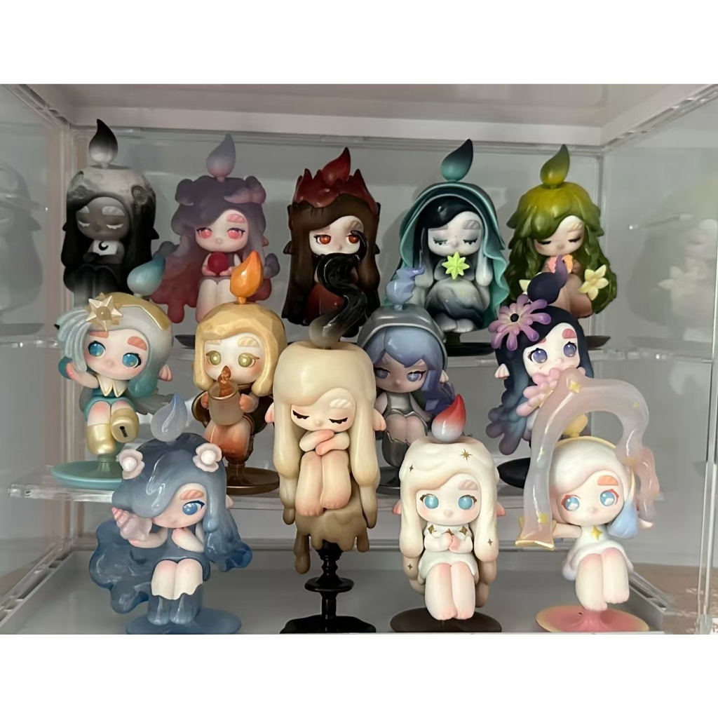 อย่างเป็นทางการของแท้ POPMART CHAKA Light Chasing Elf Series รูปของเล่นอินเทรนด์ของเล่น K93E