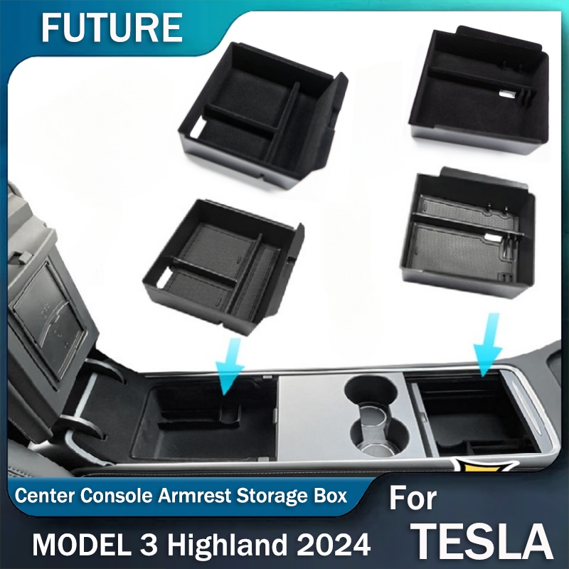สำหรับ Tesla Tesla Model Y Juniper 2025/Model 3 Highland 2024 กล่องเก็บคอนโซลกลาง