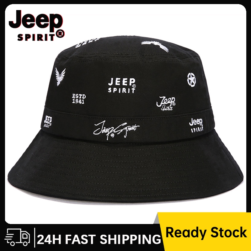 Jeep Spirit Men's and Women's Fisherman's Hat Sun Hat (Black)