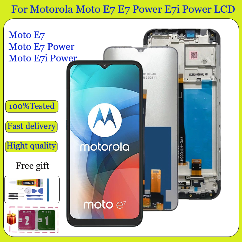 Original สําหรับ Motorola Moto E7/E7 Power/E7i Power LCD Touch Panel Digitizer Assembly Replacement