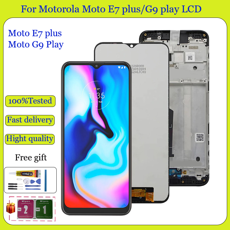 Lcd สําหรับ Motorola Moto E7 Plus G9 Play จอแสดงผลชุดหน้าจอสัมผัส E7Plus XT2081-1 เปลี่ยน
