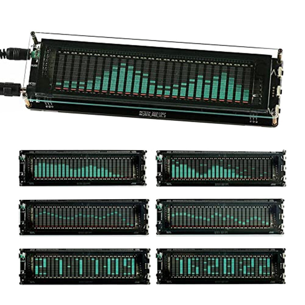 ใหม่ VFD2515 เครื่องวิเคราะห์สเปกตรัมเสียง VFD เครื่องวัดระดับเสียง VU Meter จอแสดงผลเครื่องวิเคราะห