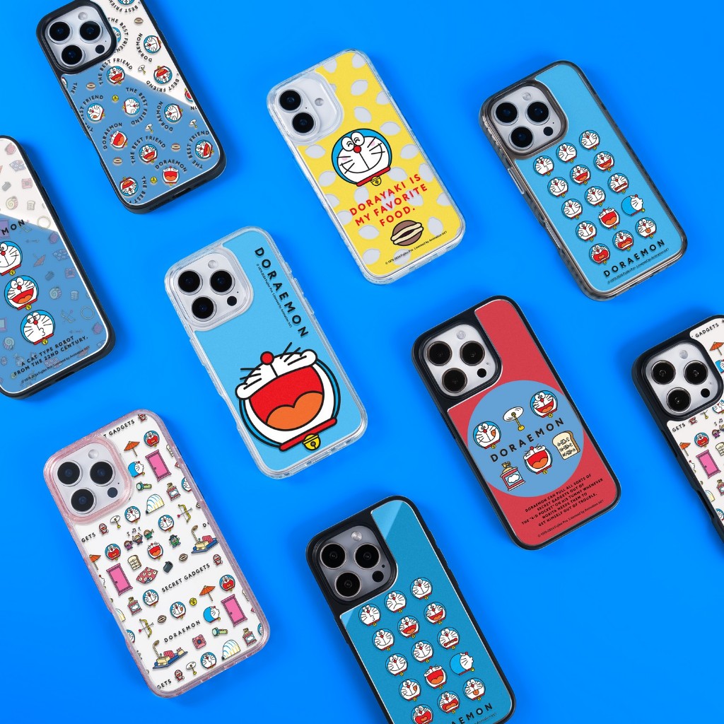 Doraemon - Doraemon Pattern Phone Case For iPhone 16/15/14 Pro/Pro Max เคสกันกระแทกสำหรับโทรศัพท์มือถือ / เคสกระจกสำหรับโทรศัพท์มือถือ / เคสมือถือ  - สีวาว สําหรับ / กันกระแทก สําหรับ / การ์ตูนน่ารัก