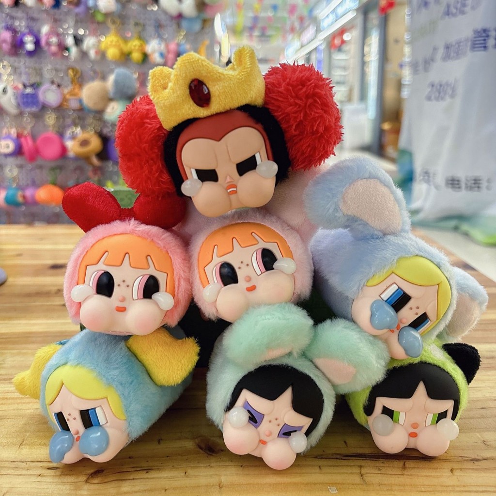 (จัดส่ง 24 ชั่วโมง) Double-layer Powerpuff Girls Plush Series กระเป๋าเป้สะพายหลังจี้พวงกุญแจ