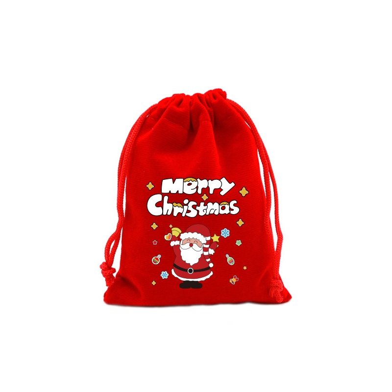 10*15 ซม.สีแดง Flannelette กระเป๋า Party Candy กระเป๋าเครื่องประดับ MP3 หูฟัง Drawstring กระเป๋า