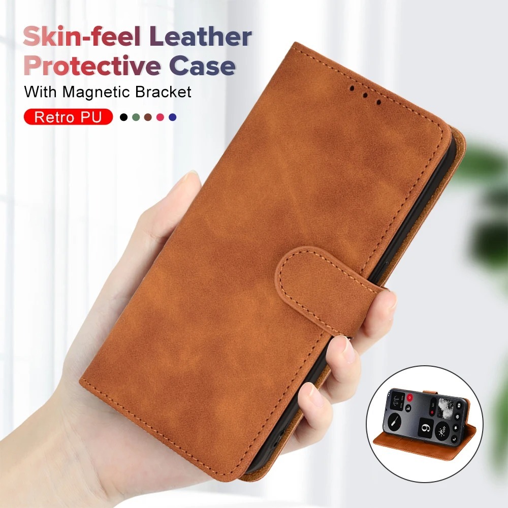 Flip Skin Feel ฝาครอบหนังสําหรับ Nothing CMF โทรศัพท์ 1 ปลอกกระเป๋าสตางค์กันกระแทก CMF โทรศัพท์ 2 Pr