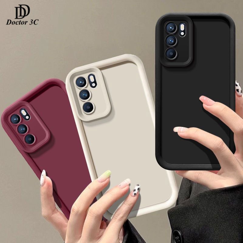 เคส ซิลิโคนนุ่มเคสป้องกันขอบสี่เหลี่ยมกล้องแองเจิลอายกันกระแทกสี OPPO Reno 10 8T 8Z 8 7Z 7 6Z 6 5 Pro Plus Reno10 Reno8 Reno7 Reno6 Reno5 Pro+ 4G 5G 2023