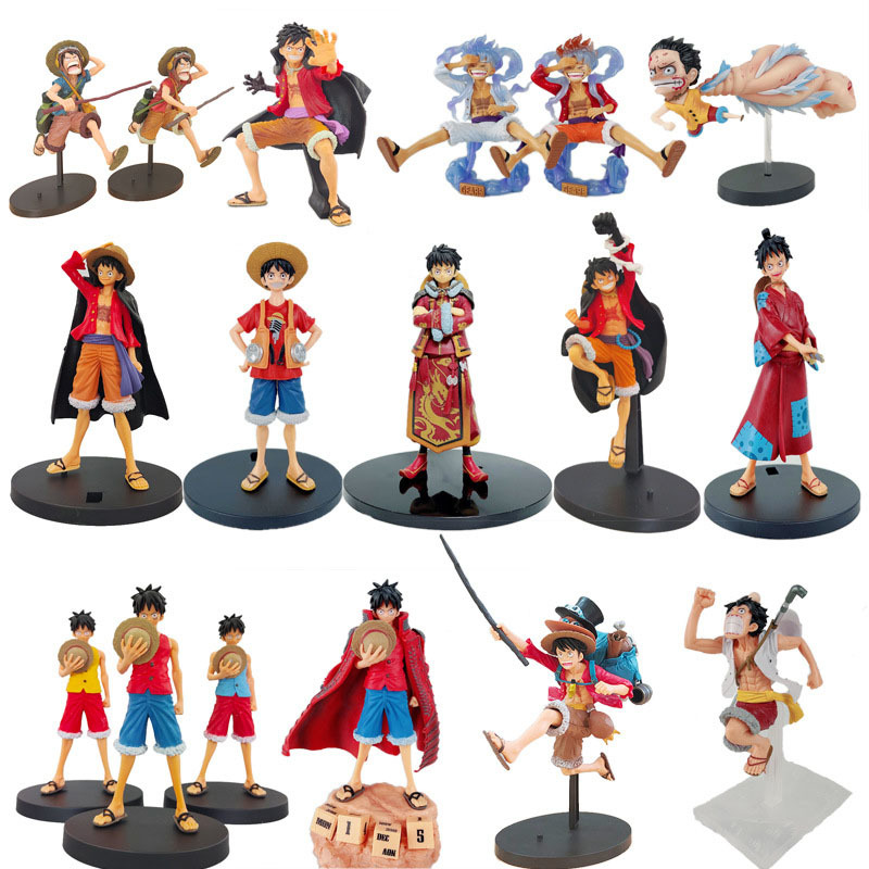 One Piece อะนิเมะรูป Luffy Zoro Chopper Nami Sanji Zoro Usopp Action Figure Land of Wano สําหรับของข