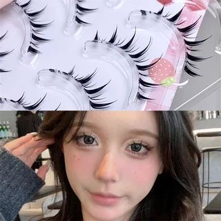 Abpopa M09 ขนตาปลอมปีศาจน้อย (ของแถม :กาว+แหนบ+เทปตาสองชั้น) Transparent Soft C Curly 5 คู่