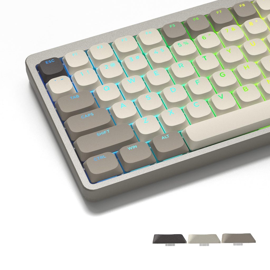 Voier 140 คีย์โปรไฟล์ต่ํา Shine ผ่าน Keycaps Double Shot RGB Key cap สําหรับ 60% 61/87/104 Cherry Gateron MX Gamer คีย์บอร์ด