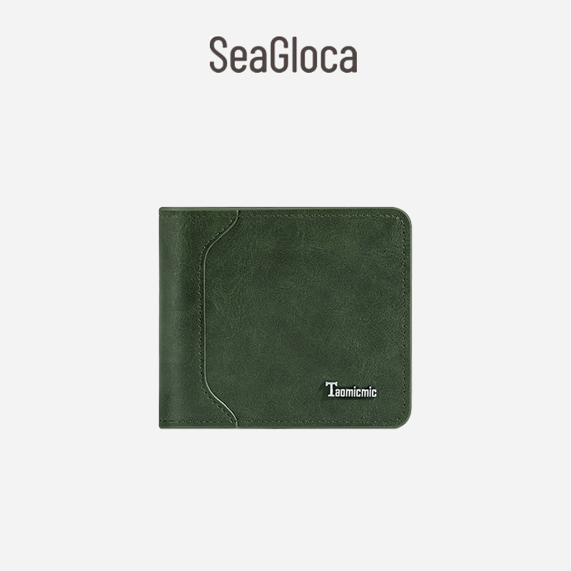 Seagloca Simple Business Retro Ultra-thin Pu Soft Wallet Short Large Capacity Multi-card Change Clip No 1958