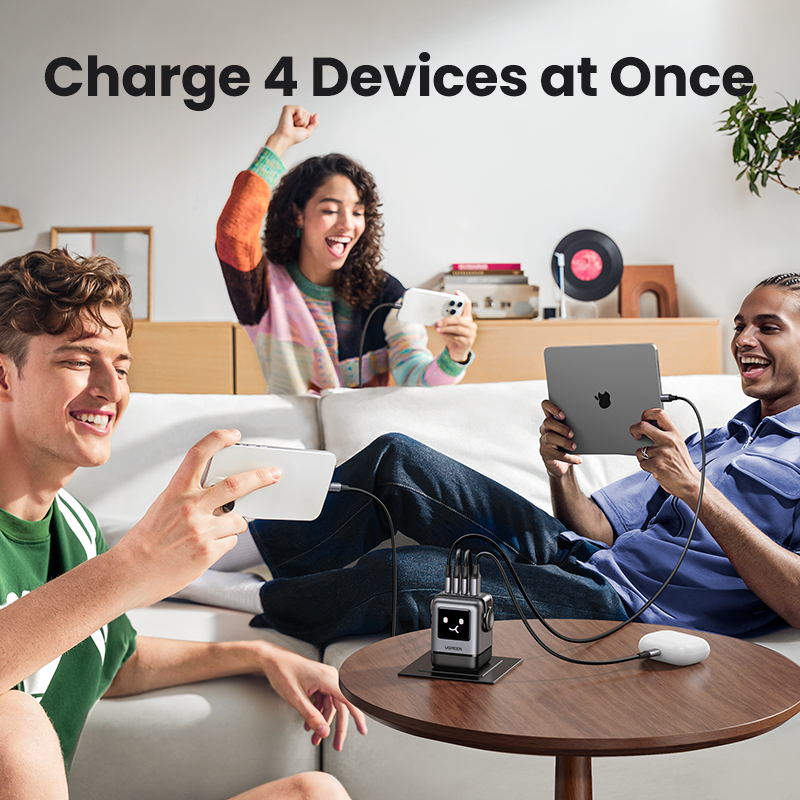 UGREEN Uno 100W GaN Charger Robot Design Quick Charge 4.0 3.0 PPS PD Fast ChargerสําหรับiPhone 16 15 14 13 Pro MacBookแล็ปท็อปแท็บเล็ตSamsung S24 - ภาพย่อย 3