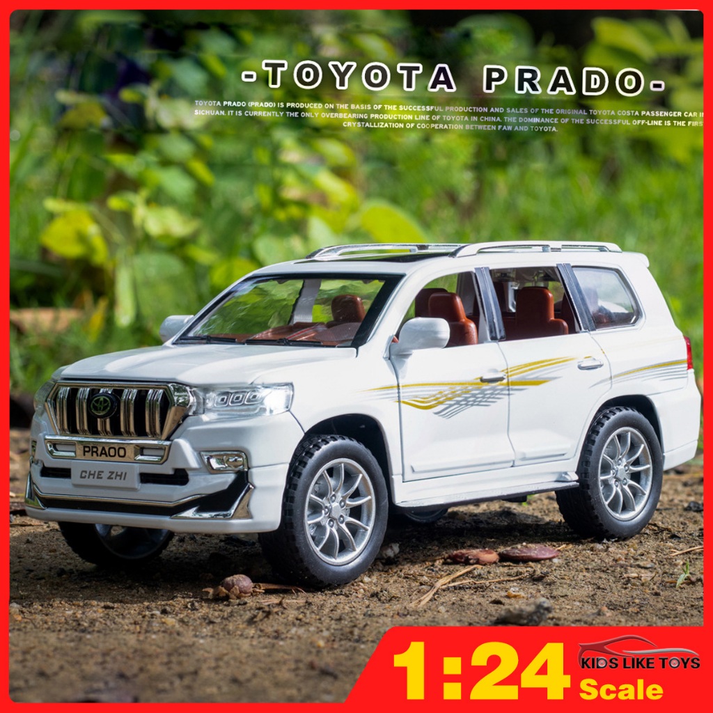 Klt 1:24 TOYOTA Prado รถโมเดลรถโลหะผสมรถของเล่นคอลเลกชันของขวัญสําหรับเด็กเด็กผู้หญิง