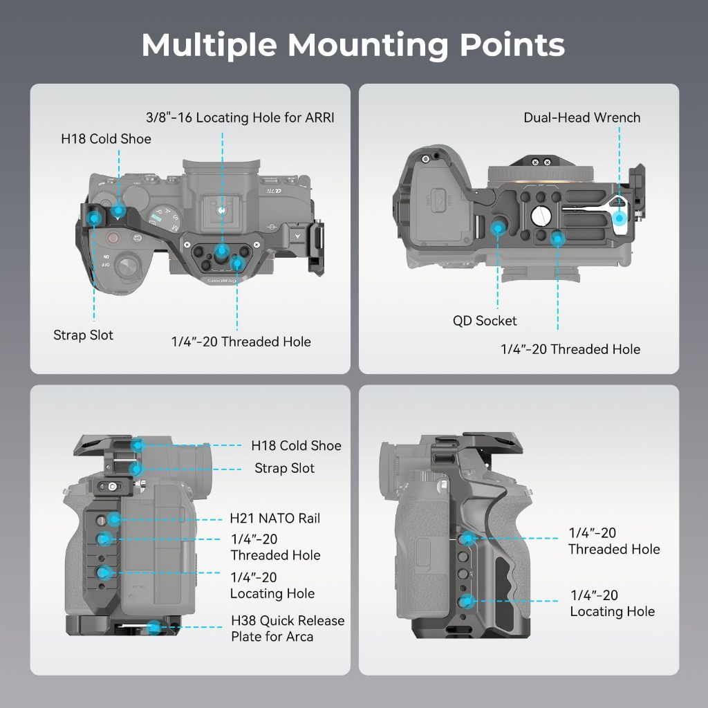 Smallrig HawkLock กรงแบบปลดเร็วสําหรับ Sony Alpha 7R V / Alpha 7 IV / Alpha 7S III / Alpha 1 / Alpha 7R IV 4481