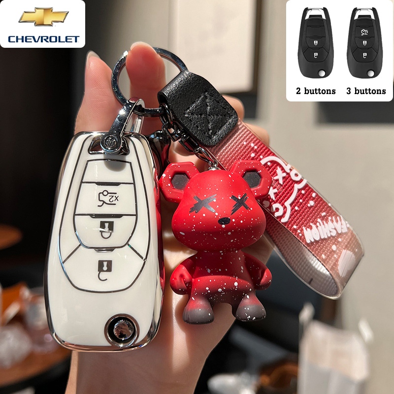 Tup ฝาครอบกุญแจรถเหมาะสําหรับ Chevrolet Cruze/Sonic/Trailblazer/Colorado Remote Key Case