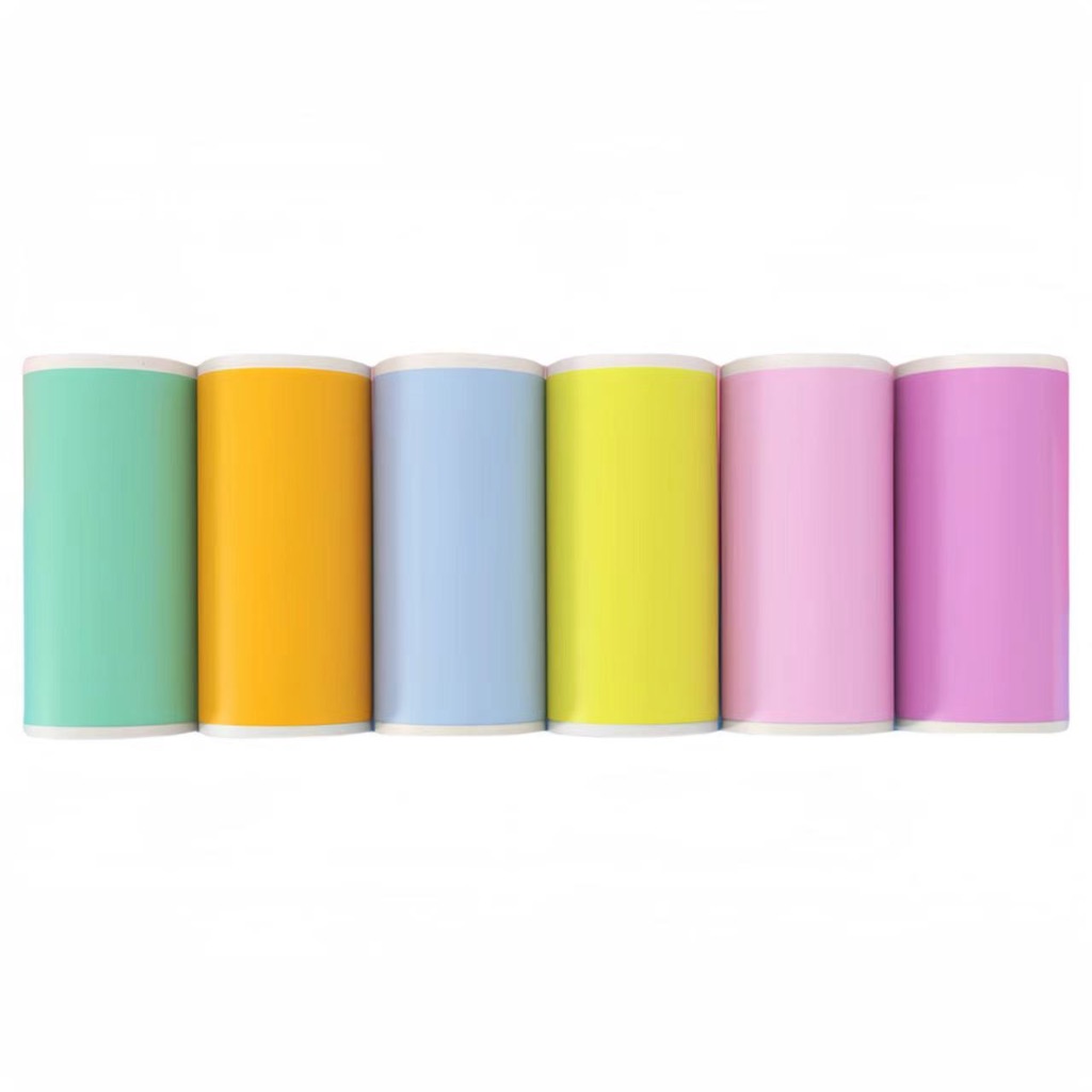 กระดาษสติ๊กเกอร์สีสําหรับเครื่องพิมพ์พกพา Paperang Peripage 57mmx30mm